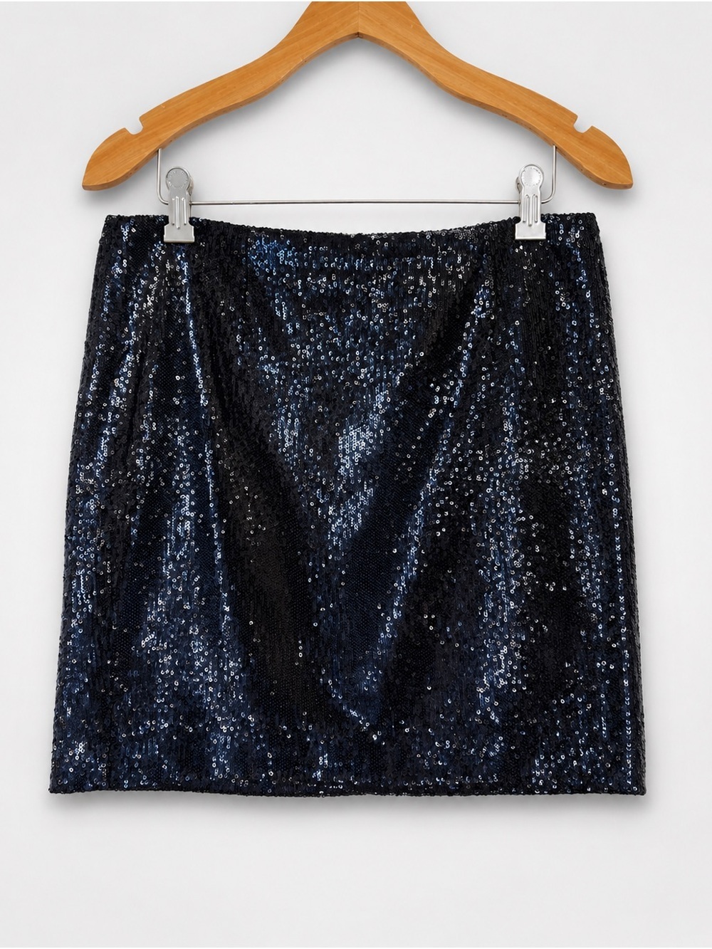 MICHAEL Michael Kors Sequin Mini Skirt Black Glam Party Festival 4 - Picture 2 of 10